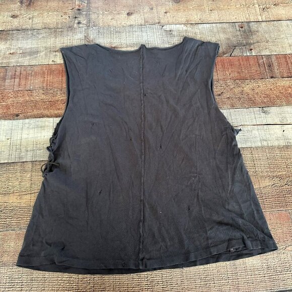 Guns and Roses Women's Size M Custom Made Short Sleeve Graphic Tee in Gray - Picture 5 of 5